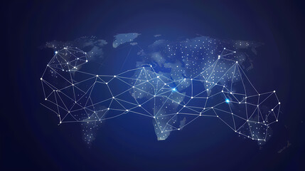 Obraz premium Dotted world map,color world map,Vector design illustration