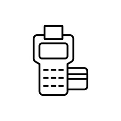 Obraz premium Point of sales outline icons, minimalist vector illustration ,simple transparent graphic element .Isolated on white background