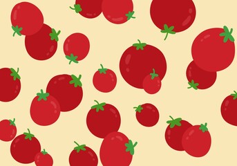 Image of tomatoes and yellow background