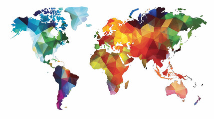 Obraz premium Dotted world map,color world map,Vector design illustration