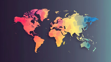 Dotted world map,color world map,Vector design illustration