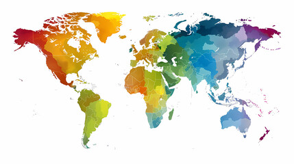 Dotted world map,color world map,Vector design illustration