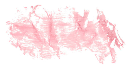 Shiny pink brush watercolor painting isolated on transparent background. watercolor png