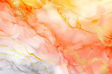 Obraz premium watercolor modern minimalist wash background texture gold marble pigment