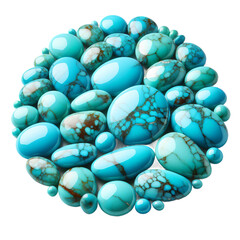 ai-generated item, rare, odd, brilliant turquoise cabochon with a sky blue color and smooth...