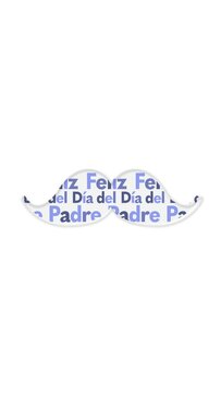 bigote relleno con feliz d&iacute;a del padre texto 