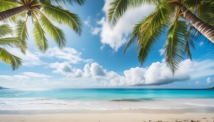 beach with palm trees