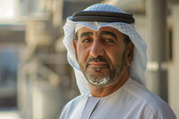 An Arabian entrepreneur, leading a philanthropic initiative to provide clean water access to underserved communities in the Middle East, leveraging his business resources and networks to drive