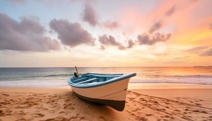 Naklejka premium Boat on the beach