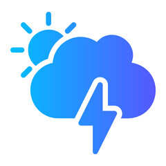 thunder gradient icon