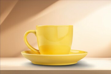 Blank yellow Coffee Mug or tea cup