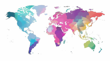 Dotted world map,color world map,Vector design illustration