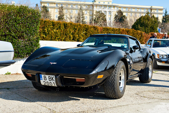 Varna, Bulgaria, March 23, 2024; Retro car Corvette C3