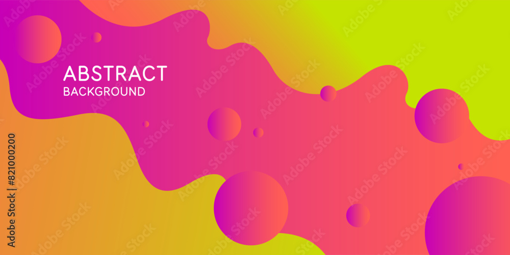 Poster bright attractive abstract background with graphic elements. a composition of shapes and color spots