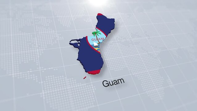 Guam map presentation rendering displayed on a white background