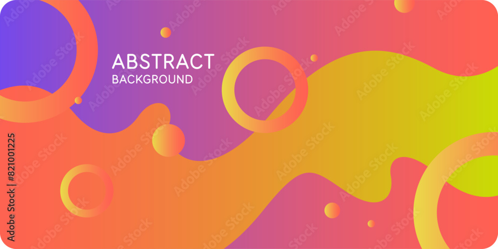 Poster bright attractive abstract background with graphic elements. a composition of shapes and color spots