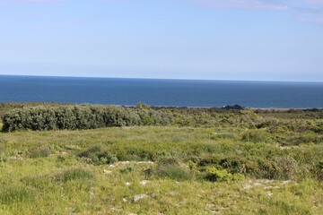 Le littoral le long de la Méditerranée à Narbonne-Plage, ville de Narbonne, département de l'Aude, France