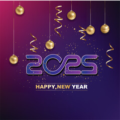 Happy new year, new year, happy. Year, 2025, Festive-celebration-for-the-year-2025-gilded-numerals-rising-amidst-a-sparkling-fireworks-display