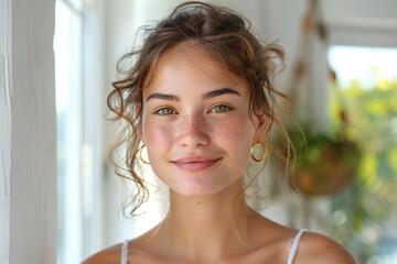 Fototapeta premium A charming portrait of a girl
