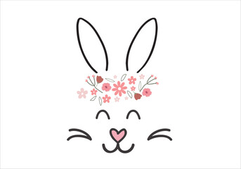 Rabbit,cute bunny handdrawn for kids 