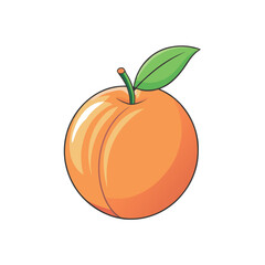 Peach cartoon vector Illustration flat style artwork concept
