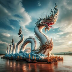 chinese dragon statue in the sky