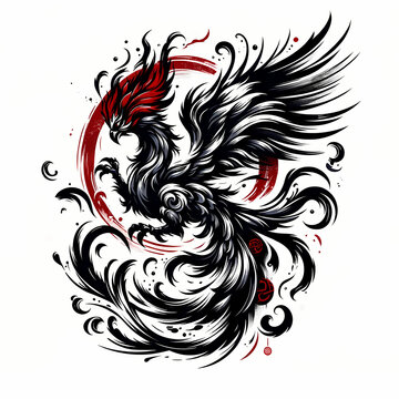phoenix Chinese art style