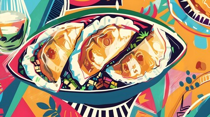 Savory Empanadas Adorn La Bocas Vibrant Buenos Aires Neighborhood in a Bold Digital