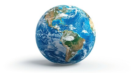 Fototapeta premium planet earth globe isolated on white geography of the world from space focused on australia oceania.illustration stock image