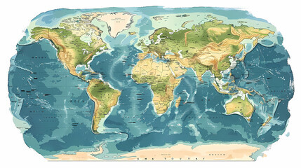 Fototapeta premium Dotted world map,color world map,Vector design illustration
