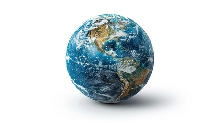 Fototapeta premium planet earth globe isolated on white geography of the world from space focused on australia oceania.stock image