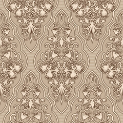 Vintage swirl pattern. Seamless floral pattern-323.