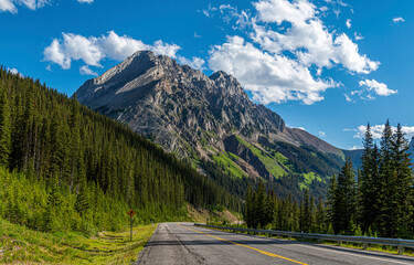 Mountain road landscape. mountain road in the mountains
