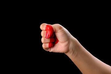  kathak mudra,beautiful hand or mudras in Indian classical dance foam kathak on black backgraund isolated