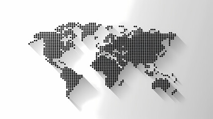 Obraz premium Dotted world map,color world map,Vector design illustration