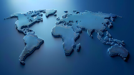 Naklejka premium Dotted world map,color world map,Vector design illustration