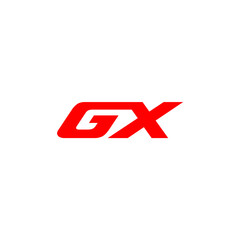 G & X monogram logo in red color.