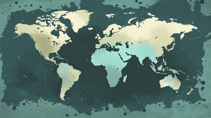 Dotted world map,color world map,Vector design illustration