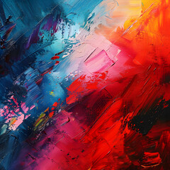 Naklejka premium Modern impressionism technique. Wall poster print template. Abstract painting art. Hand drawn by dry brush of paint background texture. AI