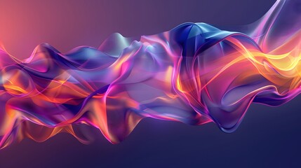 Obraz premium abstract multi-colored wave pattern that is shiny and flowing in a modern style 