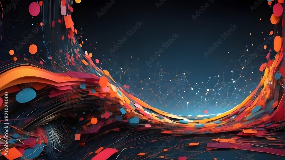 Poster background in abstract technologies