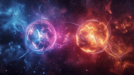 background with glowing lights