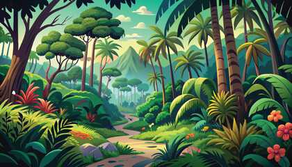 Illustration for the children's book The Magic Rainforest