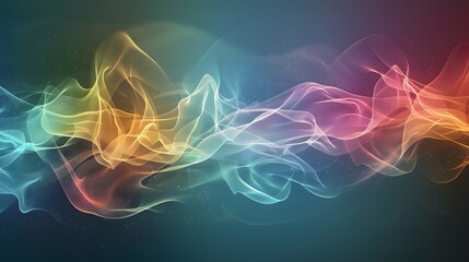 abstract multi-colored wave pattern that is shiny and flowing in a modern style	