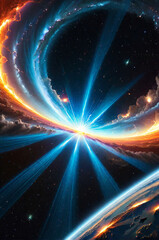 A cosmic galaxy. The big bang.