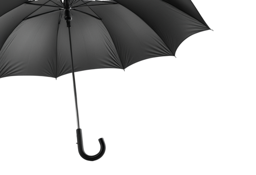 Classic Black Umbrella on Pristine White 