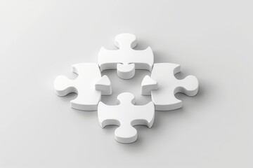 A white puzzle piece with a black border generated by AI