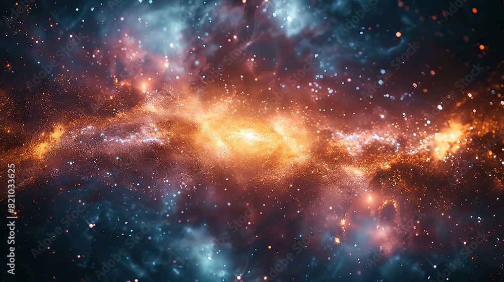 Wall mural a celestial tapestry adorned with twinkling stars..illustration