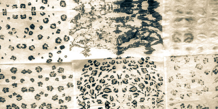 Animal Print Background. Modern Brush Jungle. 80s