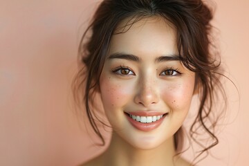 Naklejka premium A charming portrait of an Asian beauty